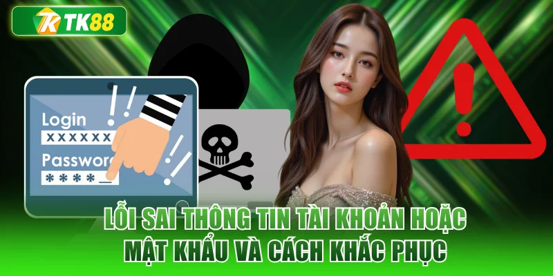 Lỗi sai thông tin tài khoản hoặc mật khẩu và cách khắc phục
